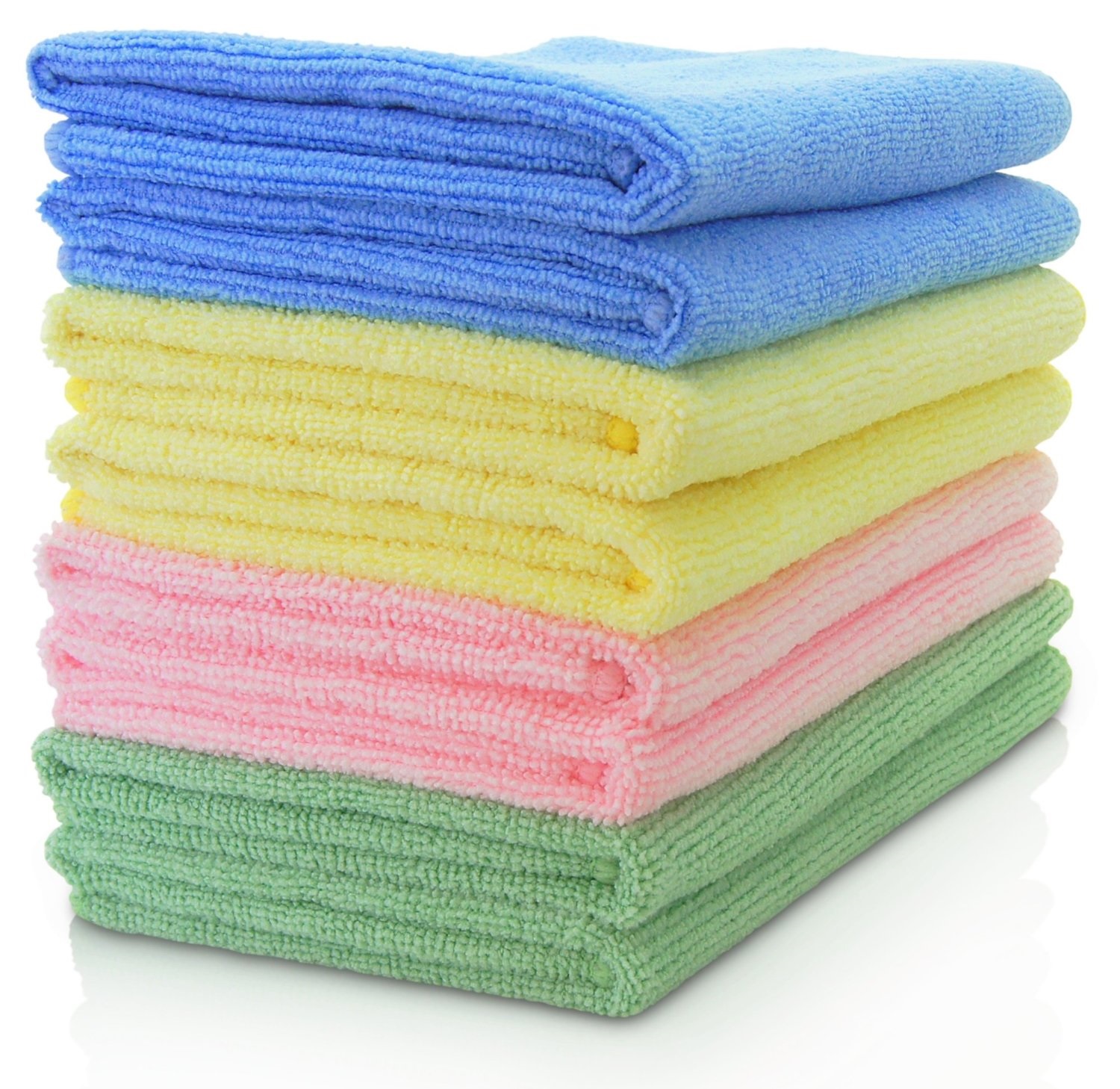 MAXIGLEAM Microfibre Cloths 40x40cms Mixed Colours Pack of 40
